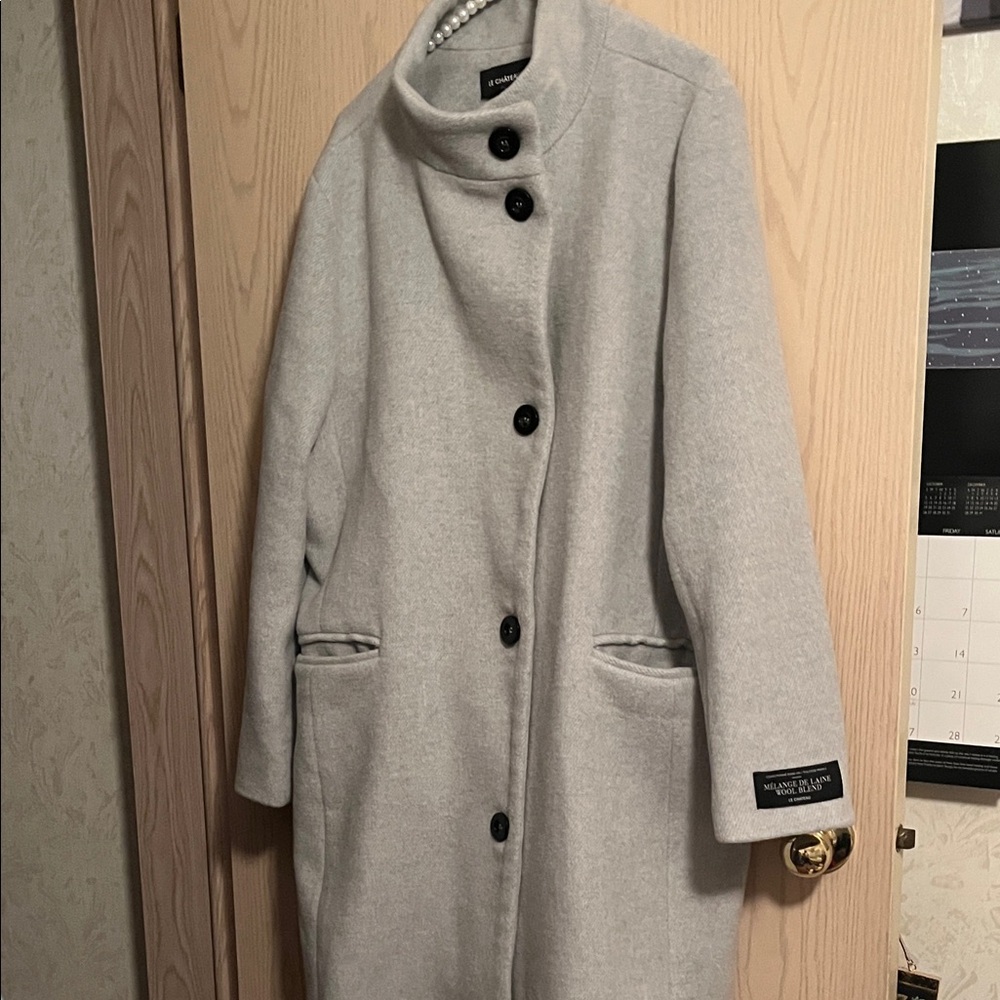 Le Chateau Light Gray Trench Coat
